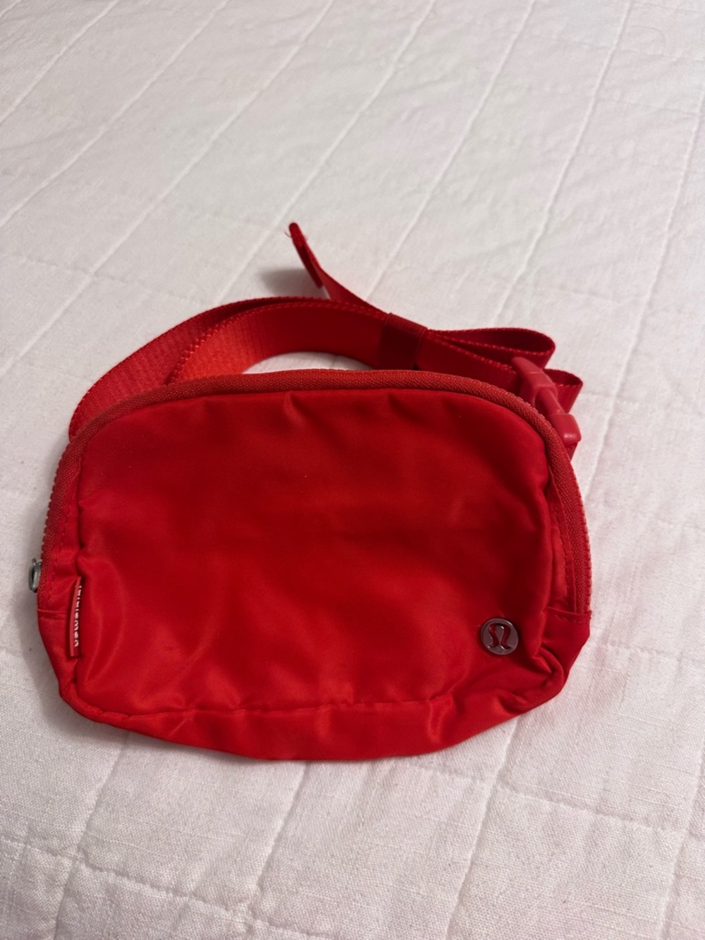 lululemon bright red belt bag/crossbody